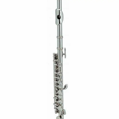Silver-colored metal school band piccolo with shiny finish, perfect student piccolo for sale
