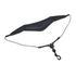 Black leather saxophone neck strap axiom with adjustable metal clasp and hook for comfortable playing