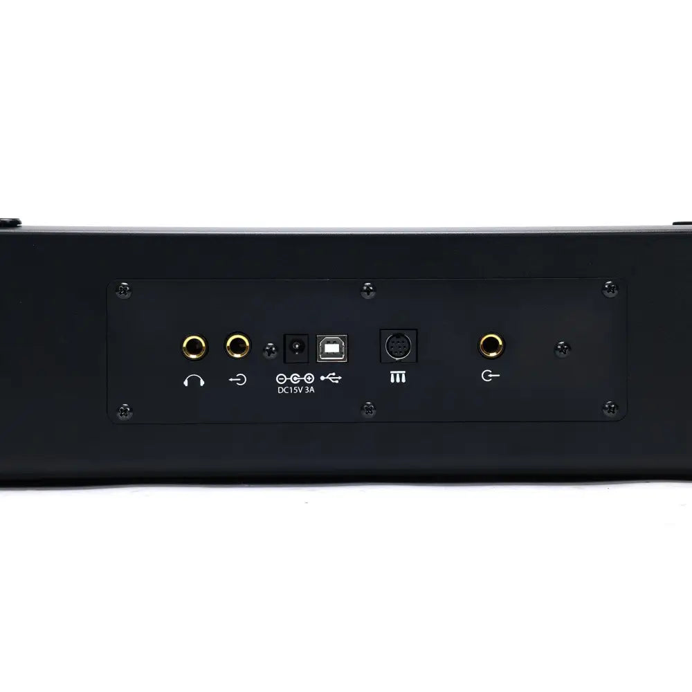 Rear panel of Axiom Sonata 88 Key Digital Piano with audio, power, and data ports