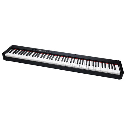 Black digital piano with 88 weighted keys from Axiom Sonata 88 Key Digital Piano