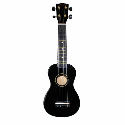 Black concert ukulele with natural wood soundhole from Axiom Spectrum beginner ukulele package Australia