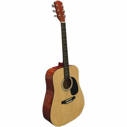 Acoustic guitar for beginners with natural top and dark reddish-brown back for sale Australia