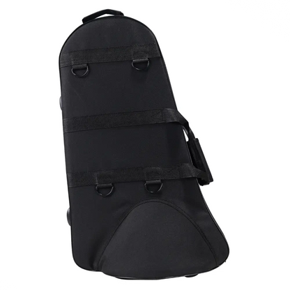 Black nylon instrument case for axiom student baritone horn bb 3 valve with reinforced straps and metal d-rings