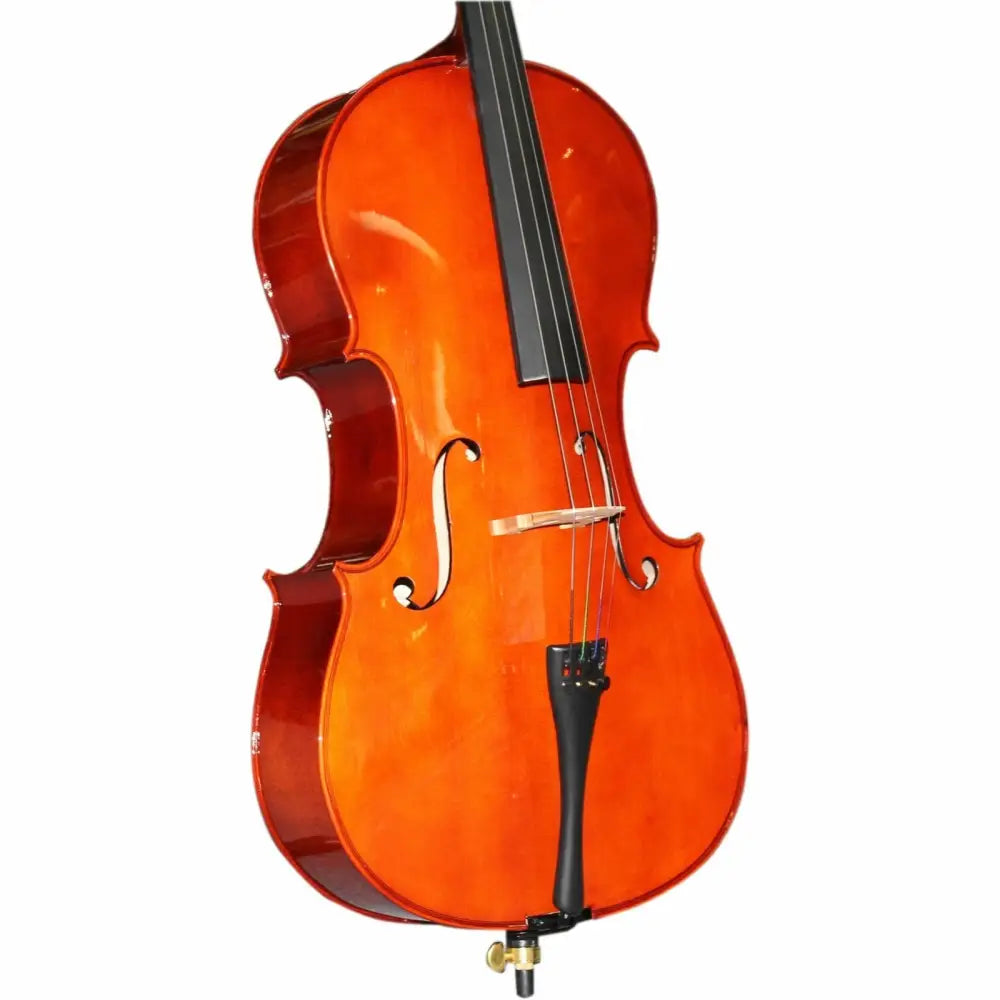 Vibrant orange-brown 3/4 size cello for sale Australia, perfect for kids learning music