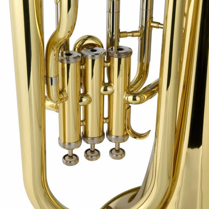 Shiny brass euphonium valves and tubing perfect for school band students in Australia