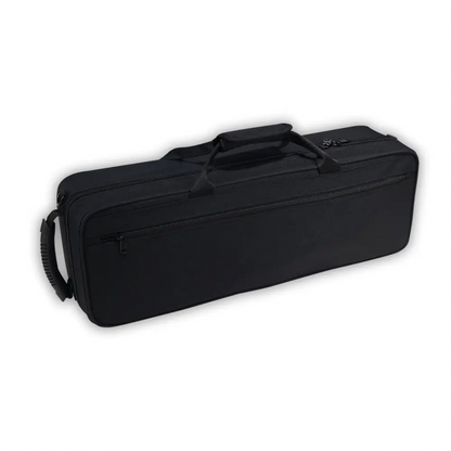 Black nylon premium case with top handle and side grip for axiom student soprano saxophone bb