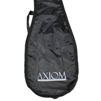 Black fabric ukulele bag with top handle and AXIOM logo, perfect soprano ukulele bag for sale