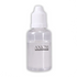 Clear plastic bottle of Axiom valve oil for brass instruments with white ribbed dropper cap and black label text