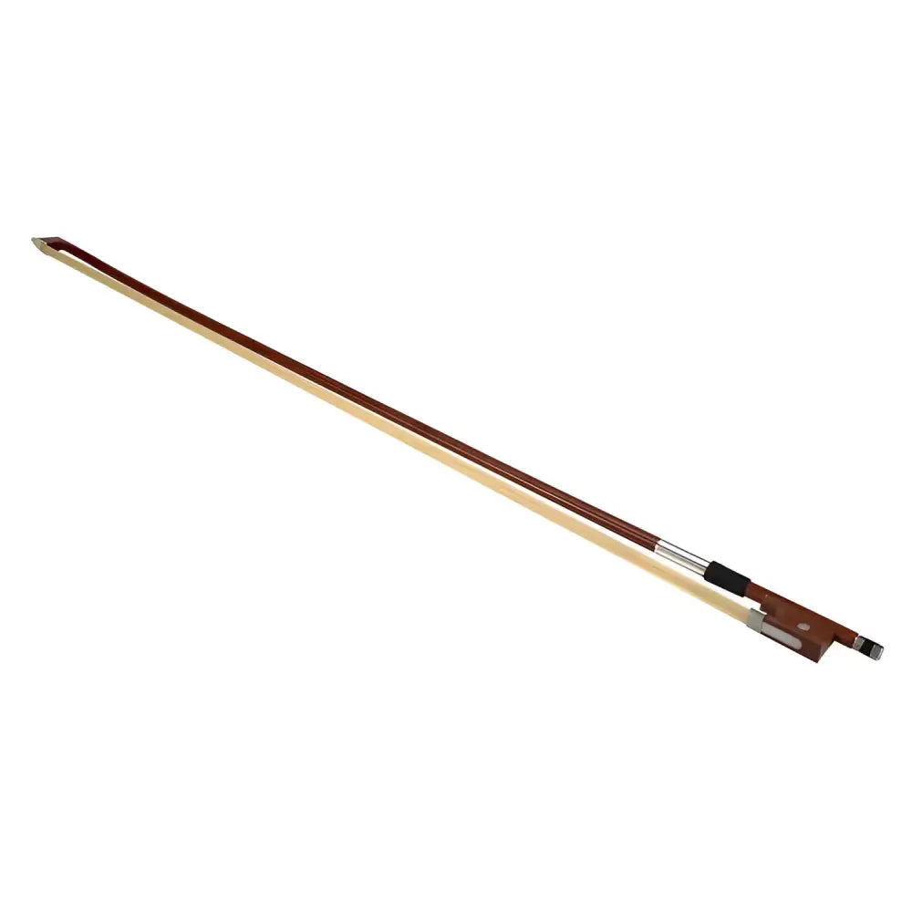 Dark brown Axiom violin bow for sale Australia with black grip and silver accents