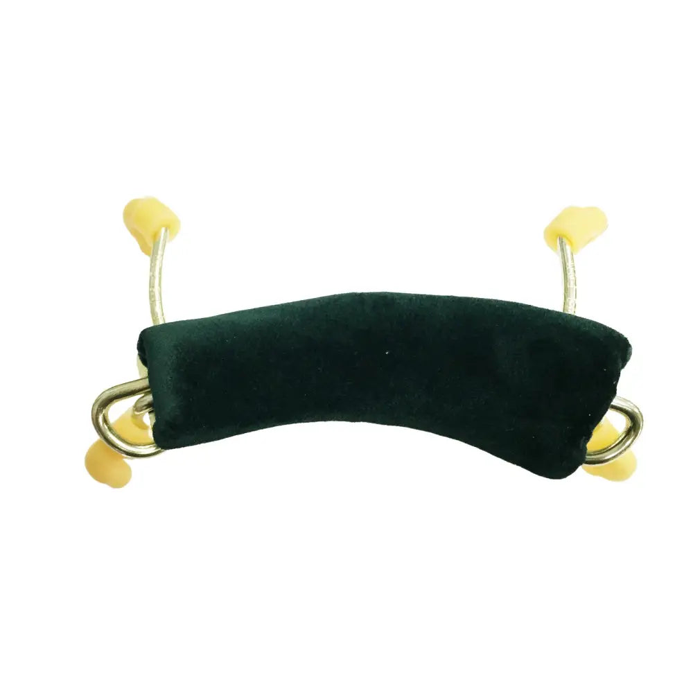 Black velvet 1/2 size violin shoulder rest with yellow rubber feet for sale in Australia