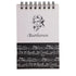 Black and white beethoven spiral notebook with portrait and musical notes on the cover perfect for music fans