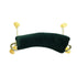 The Axiom Music Axiom Violin Shoulder Rest 1/2 Size features a black curved velvet-padded rest with metal arms and yellow rubber mounts, designed for use with half-size violins.