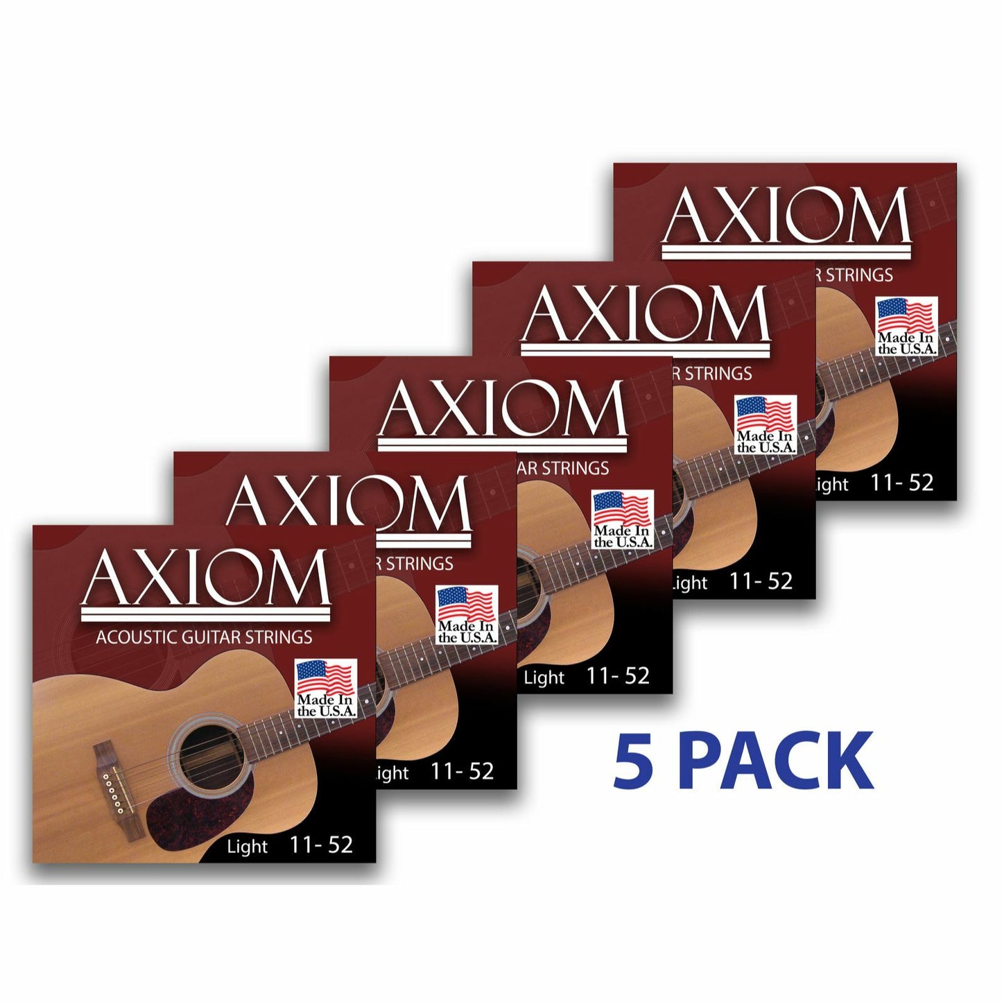 Axiom Acoustic Guitar Strings - Light 5 PACK