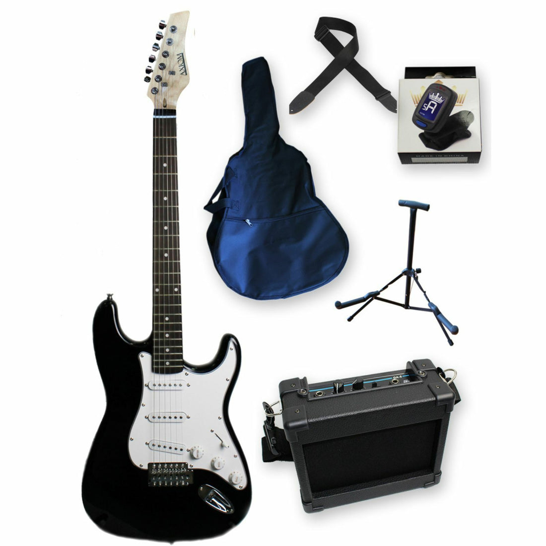 Axiom Beginner Electric Guitar Pack - Black