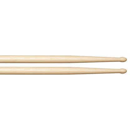 Six pairs of Axiom Drumsticks, 5A maple with wood tips from Axiom Music, each set in black packaging—great quality at a budget-friendly price.